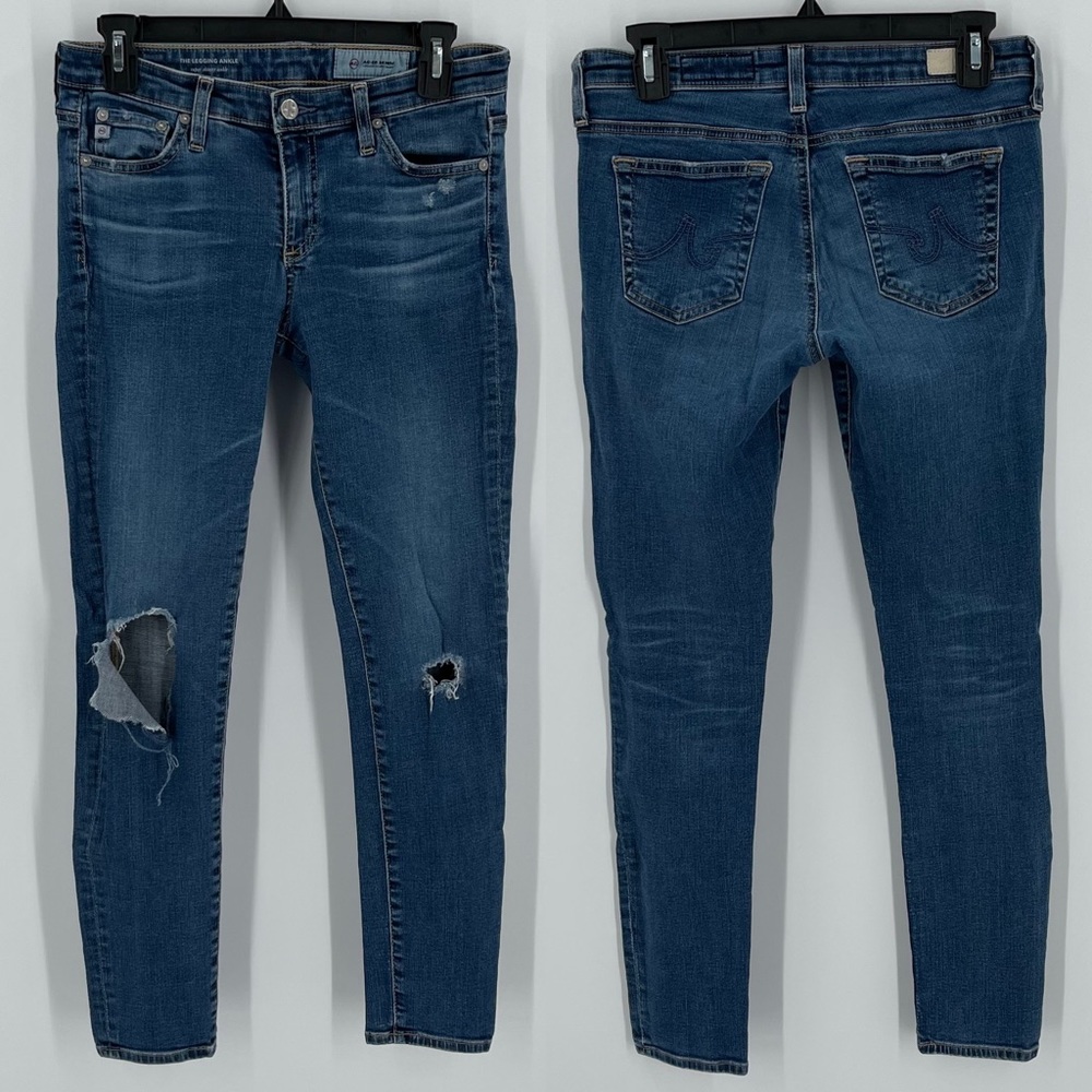 AG The Legging Ankle Super Skinny Distressed